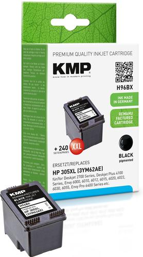 KMP Black ink cartridges replace HP