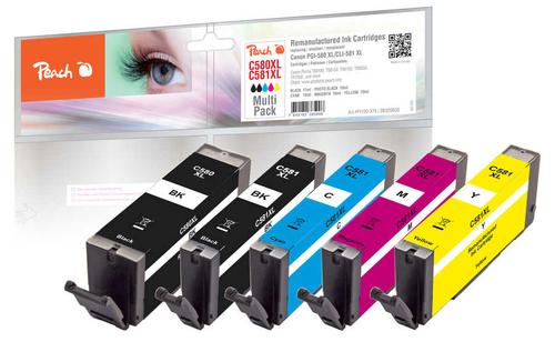 Peach Canon Cartridges No. 580XL/581XL MultiPack REM,KOM