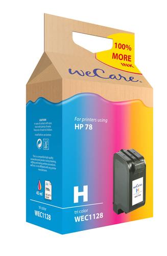 Wecare WEC1128 ink cartridge, 1 piece, Cyan, Magenta, Yellow