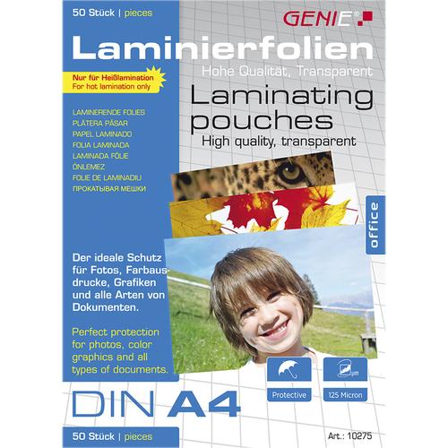 Genie Laminated folders 50 A4 - Sheets 125 Mic.