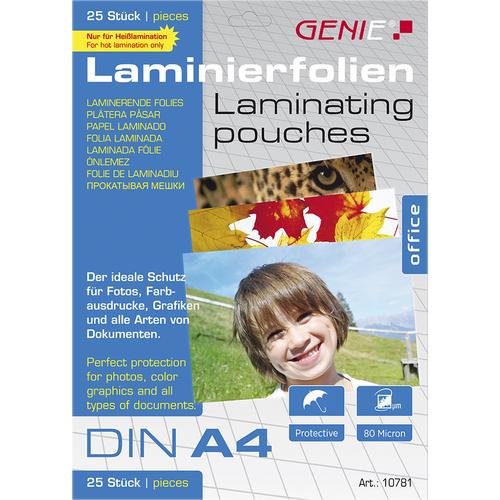 Genie Laminated folders 25 A4 - Sheets