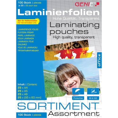 Genie Laminated folders 100 assortment pack - Foils
