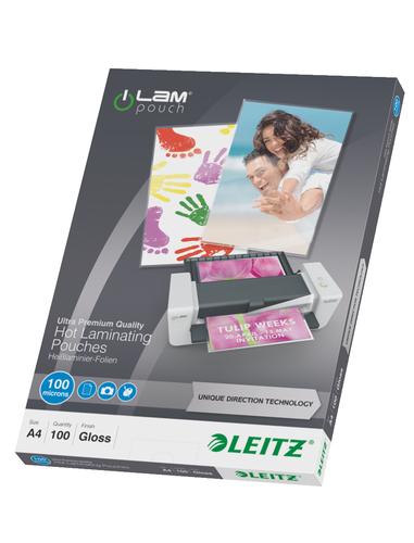 Esselte Leitz 100 - glossy, crystal clear - A4 (210 x 297 mm)