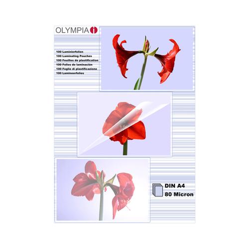 Olympia Olympia Laminating Film DIN A4 80 Mic 100 pieces transp.