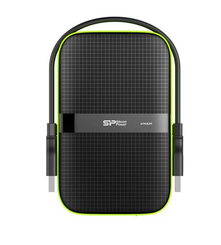 SILICON POWER 6.3cm 4TB USB3.2 A60 water-res. Black/Green external retail