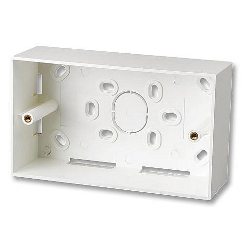 Lindy Surface-mounted frame wall box 2-gang UK 147x86x47 mm white
