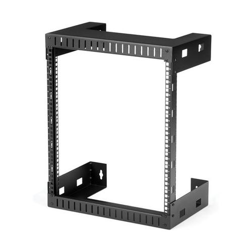 StarTech.com 2-Post 12U Heavy-Duty Wall-Mount Network Rack, 19" Open Frame Server Rack, 12" Deep, Wall Mount Data Rack for IT / AV / Patch Panel / Computer Equipment - Cage Nuts AND Screws Included