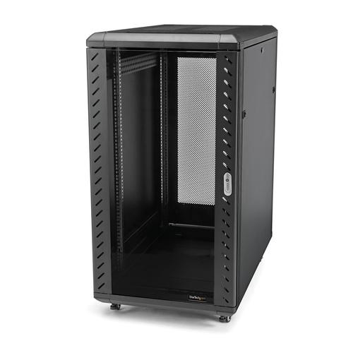 StarTech.com 18U Enterprise-Grade Flat Pack Server Rack Cabinet, 19in Enclosed 4-Post Rack with 29in (75cm) Mounting Depth and 1764lb (800kg) Weight Capacity