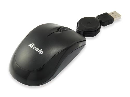 Equip Reisemaus USB-A plug L+R 0.80m black