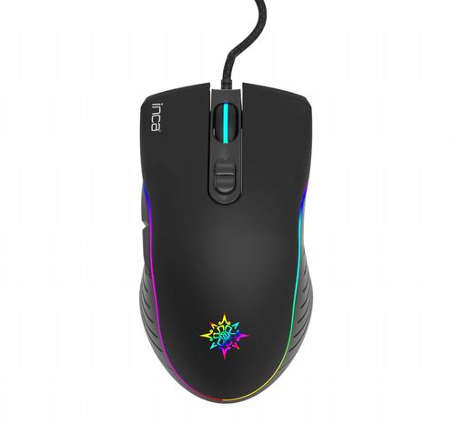 Inca Gaming Mouse RGB/ 4800DPI/ 7 Buttons/USB 1.50m black retail