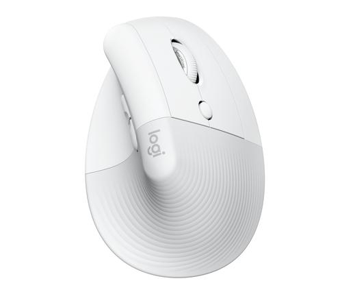 LOGITECH Wireless Mouse Lift right f.business Ergonomic white with retail packaging