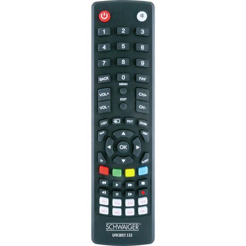 Schwaiger 8-in-1 Universal Remote Control, Black