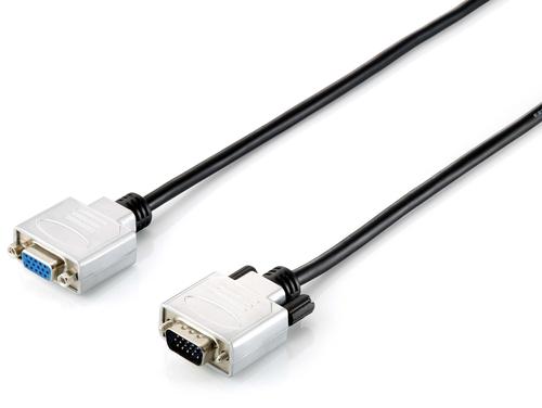 Equip VGA Cable 1920x1080/60Hz Ext. Blister/Bag 1.80m black polybag