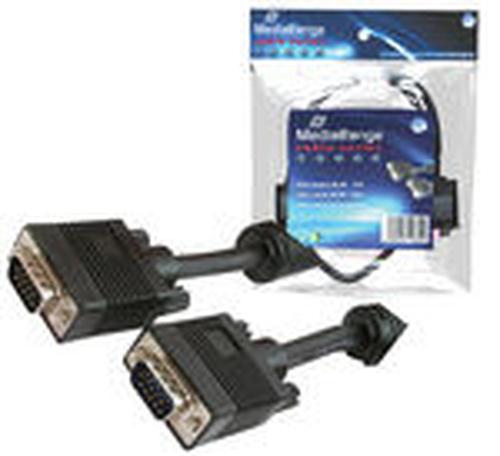 MediaRange VGA Cable Connector HD 15pin M/M 15.0m black