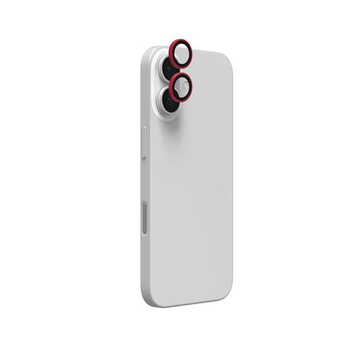 Zagg InvisibleShield Glass Elite (CameraRings) Lens Protection for Apple iPhone 17/16/16+ Red