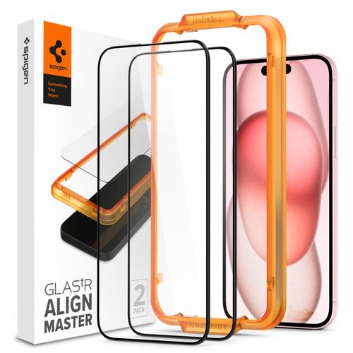 Spigen Glas.tR AlignMaster Clear screen protector for Apple, 2 pack