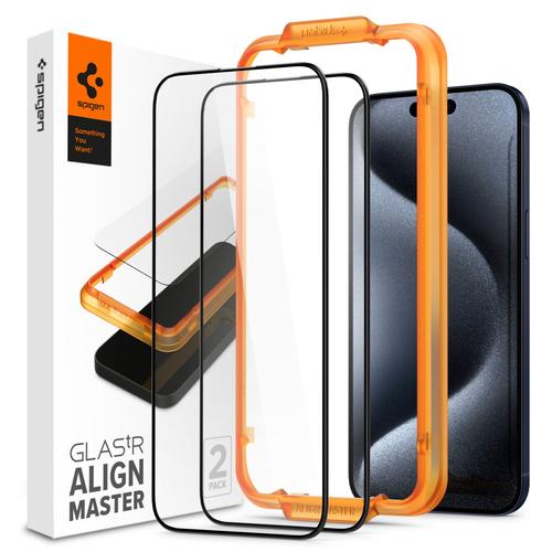 Spigen Glas.tR AlignMaster Clear screen protector for Apple, 2 pack