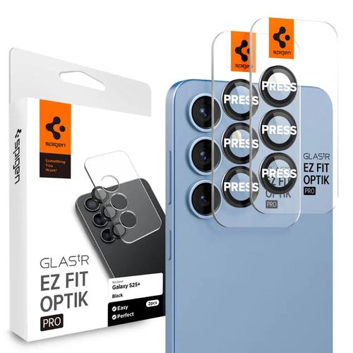 Spigen Glas.tR EZ Fit Optik Pro Galaxy S25 Plus Camera Lens Protector 2 Pack