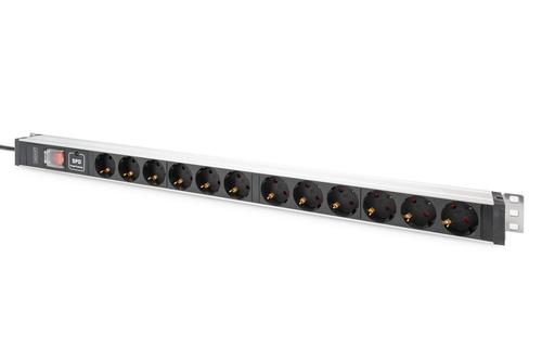Digitus PDU 1HE 12xSchuko 16A Outlets 230V/16A black