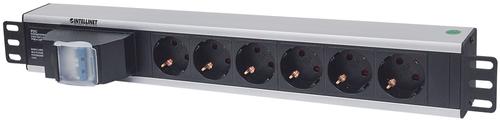 Intellinet 6-way socket strip 1.6m, heavy-duty connection.
