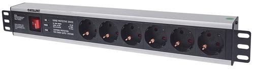 Intellinet 6-way socket strip, 3m connection, heavy-duty.