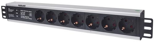Intellinet 7-way socket strip, 3m connection, heavy-duty.