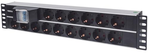 Intellinet 15-way power strip with 3m heavy-duty plug.