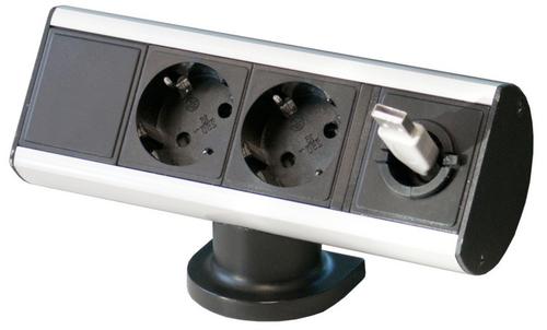 Kondator 935-D2M0 power distribution unit (PDU), 2 AC outlets, aluminum, black