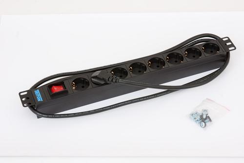 Triton 19-inch power strip, 8-outlet, max 16A power distribution unit (PDU) with 8 AC outlets, 1U