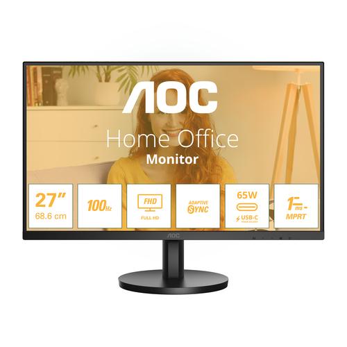 AOC | 27B3CA2 | 27" | IPS | FHD | 16:9 | 100 Hz | 1 ms | 1920 x 1080 pixels | 250 cd/m² | 1 HDMI port | Black