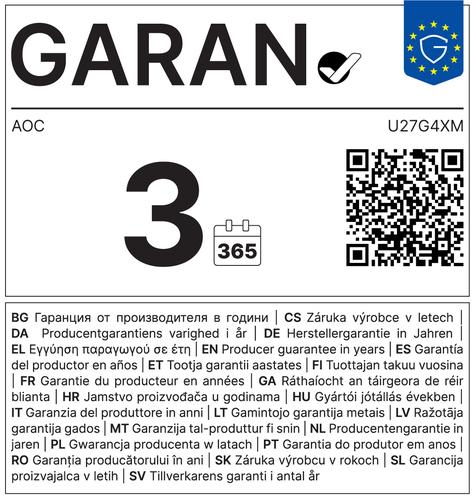 AOC G4 U27G4XM computer monitor, 68