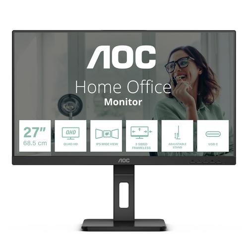 AOC Q27P3CV computer monitor, 68.6 cm (27"), 2560 x 1440 pixels, Quad HD LED, black