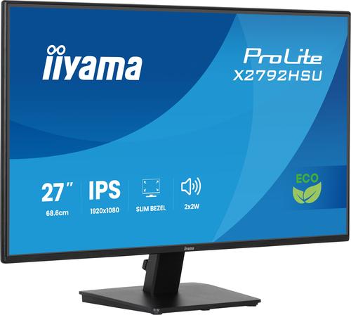 Iiyama ProLite X2792HSU-B1 computer monitor, 27 inches (68.6 cm), 1920 x 1080 pixels, Full HD LED, black