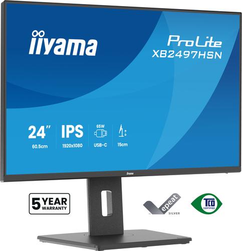 Iiyama ProLite XB2497HSN-B1 computer monitor, 60.5 cm (23.8), 1920 x 1080 pixels, Full HD LED, Black