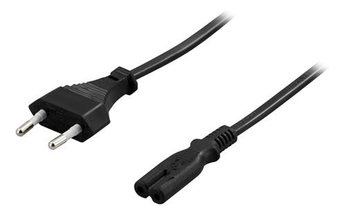 Deltaco DEL-109AN power cable, black, 5 m, CEE7/16 to IEC C7
