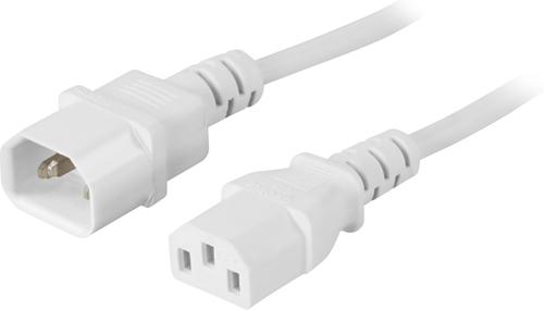 Deltaco DEL-113AV power cable White 3 m IEC C13 IEC C14