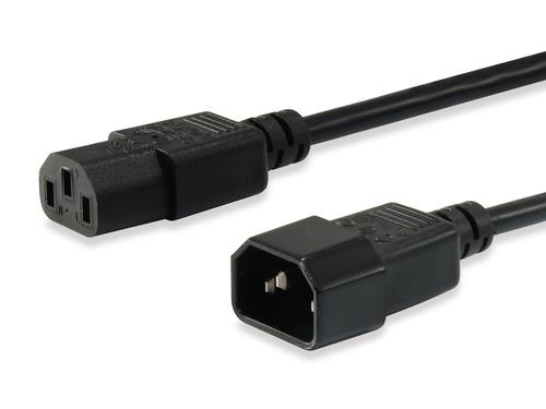 Equip Cold device cable IEC C14 to IEC C13, 1.80m, PVC, polybag