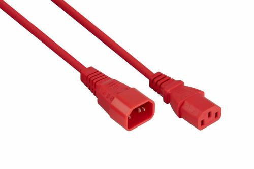 Kabelmeister Cold device extension C14 to C13 red 2m