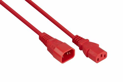 Kabelmeister Cold device extension C14 to C13 red 5m