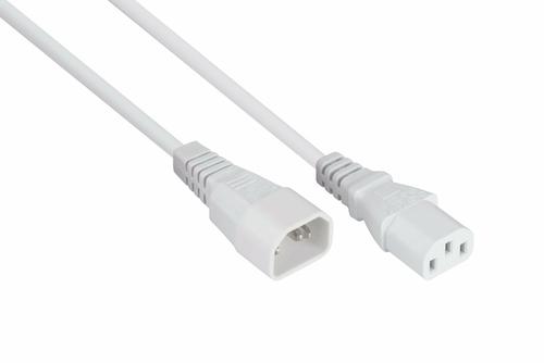 Kabelmeister Cold device extension C14 to C13 white 3m