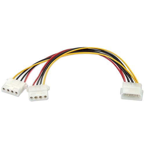 Lindy 5.25" Power Cord Adapter with 2x 5.25" Connectors, 25cm