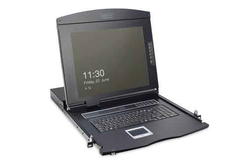 Digitus Modular Console 17" TFT, 1-Port KVM AND Touchpad, German