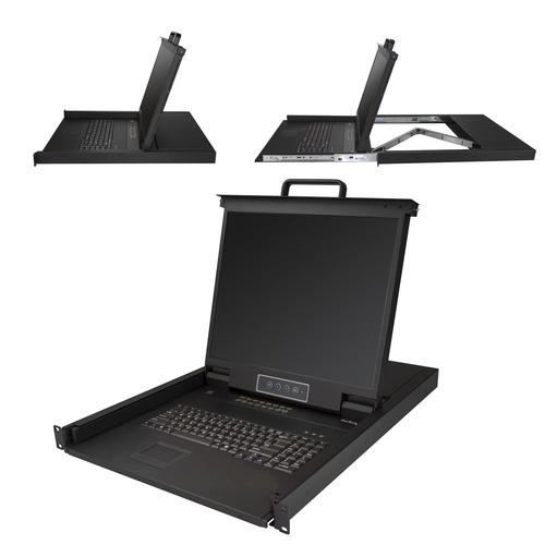 StarTech.com 16 Port Rackmount KVM Console with 6ft Cables - Integrated KVM Switch with 19 LCD Monitor - Fully Featured 1U LCD KVM Drawer - OSD KVM - Durable 50,000 MTBF - USB + VGA Support