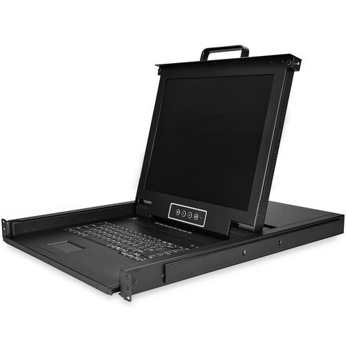 StarTech.com 8-Port Rackmount KVM Console with 6ft Cables - Integrated KVM Switch with 17" LCD Monitor - Fully Featured 1U LCD KVM Drawer - OSD KVM - Durable with 50,000 MTBF - USB + VGA Support