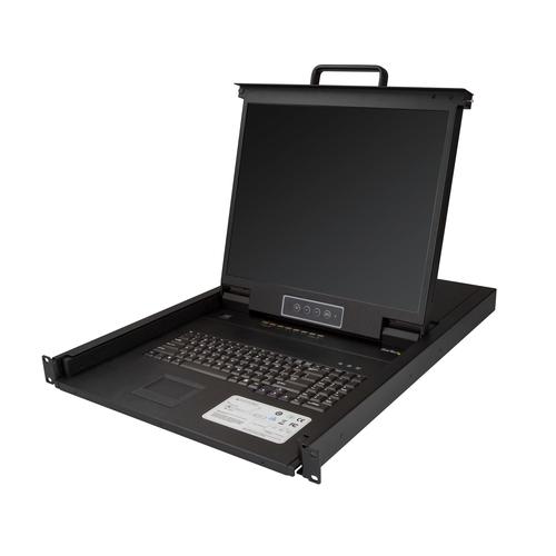 StarTech.com 8 Port Rackmount KVM Console with 6ft Cables - Integrated KVM Switch with 19 LCD Monitor - Fully Featured 1U LCD KVM Drawer - OSD KVM - Durable 50,000 MTBF - USB + VGA Support