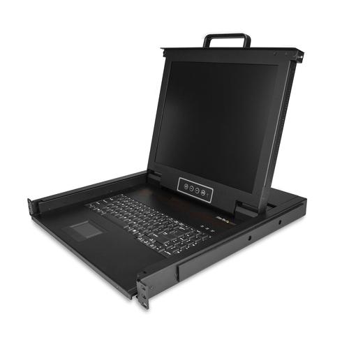 StarTech.com Rackmount KVM Console - Single Port VGA KVM with 17" LCD Monitor for Server Rack - Fully Featured Universal 1U LCD KVM Drawer w/ Cables AND Hardware - USB Support - 50,000 MTBF