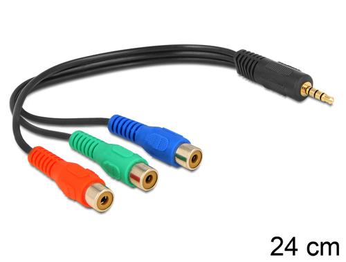 Delock Video cable 1x 3.5mm clip - 3x Cinch ST/Bu 0
