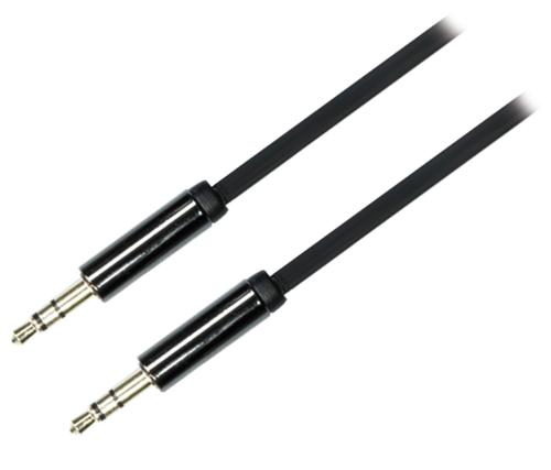 Deltaco AUD-101 audio cable, 1 m, 3.5mm, Black