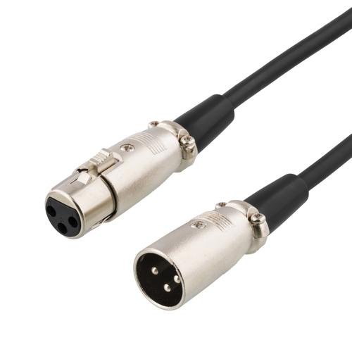 Deltaco XLR-1010 audio cable, 1 m, Black