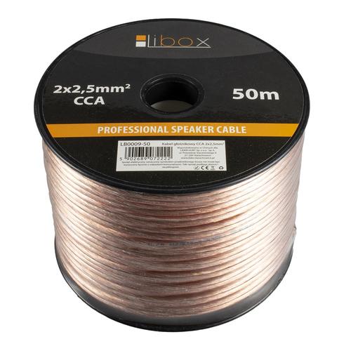 LIBOX Speaker cable 2x2.50mm LB0009-50 audio cable 50 m Transparent